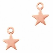 Metal charm Star 15x12mm Rose gold